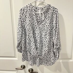 Collection B Monochrome Polka Dot Top
